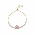Pink Heart Adjustable Bracelet GWB -117