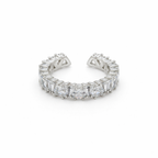 Silver Baguette Cuff Ring GWR -20
