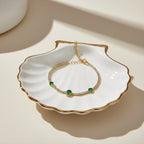 Gold Emerald Halo Tennis Bracelet GWB -104