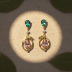 Emerald Bloom Drop Earrings GWE -102