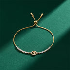 Gold Lucky Symbol Adjustable Bracelet GWB -108