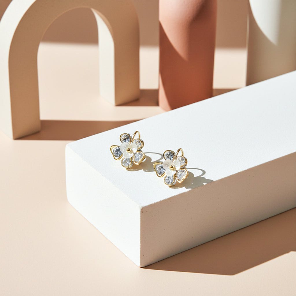 Bloom Crystal Floral Earrings GWE -99