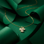 Crystal Clover Pendant Necklace GWN -125