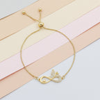 Infinity Butterfly Adjustable Bracelet GWB -167