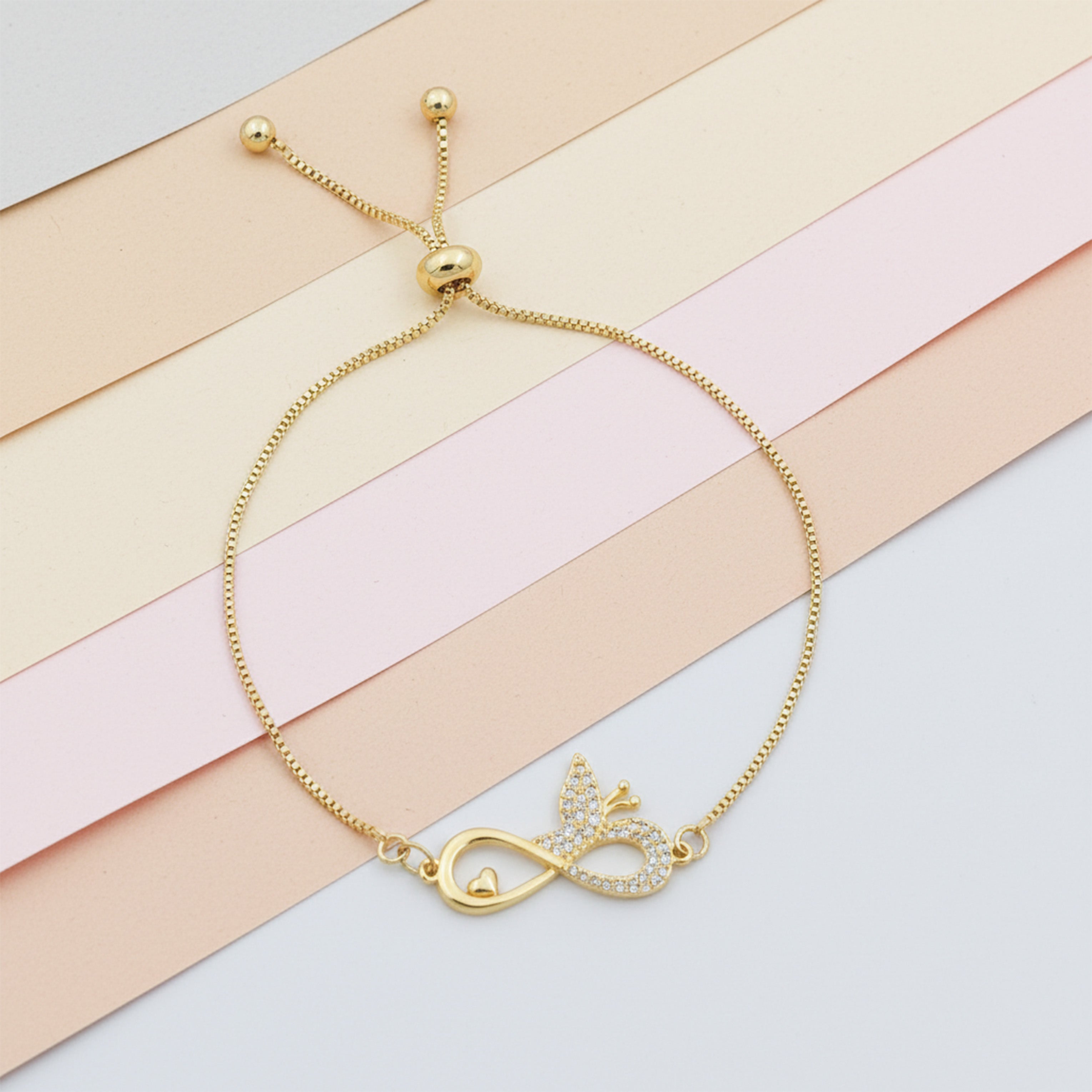 Infinity Butterfly Adjustable Bracelet GWB -167