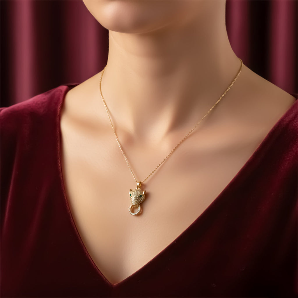 Pavé Crystal Panther Women Neckless GWN -77
