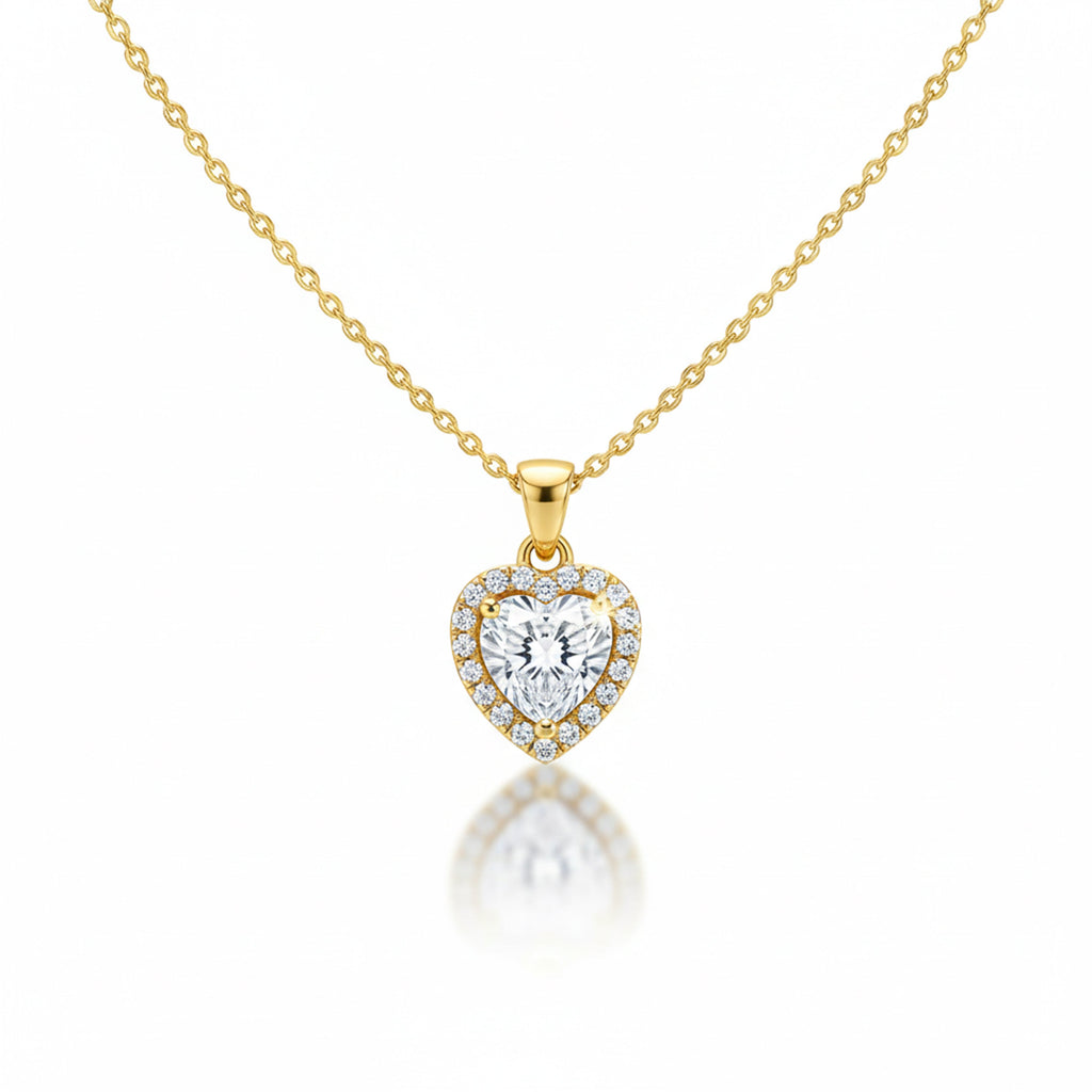 Brilliant Heart-Cut Crystal Women Neckless GWN -75