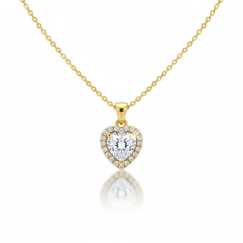 Brilliant Heart-Cut Crystal Women Neckless GWN -75