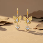 Butterfly Gold Drop Earrings GWE -167