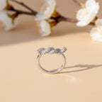 Silver Wave Sparkle Ring GWR -21