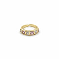 Pastel Square Crystal Open Ring GWR -31