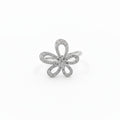 Silver Bloom Sparkle Ring GWR -27