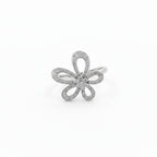 Silver Bloom Sparkle Ring GWR -27