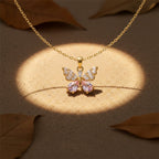 Pink butterfly Neckless  GWN -120