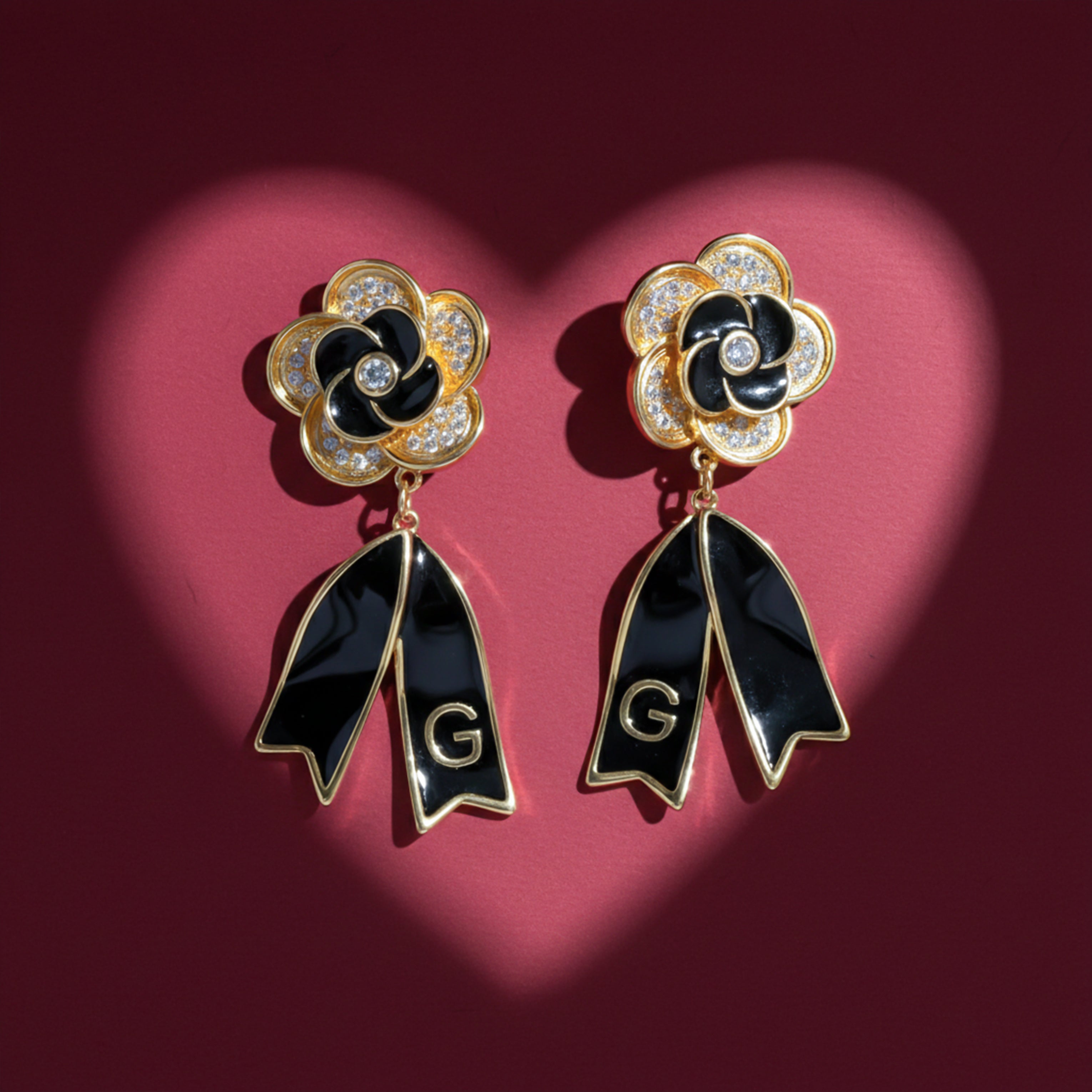 Midnight Bloom Drop Earrings GWE -61