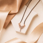 Rose Gold Floral Drop Mangalsutra GM -55