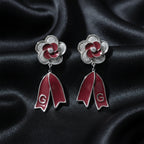 Ruby Bloom Drop Earrings GWE -63
