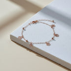 Gold Floral Charm Anklet GWA -58