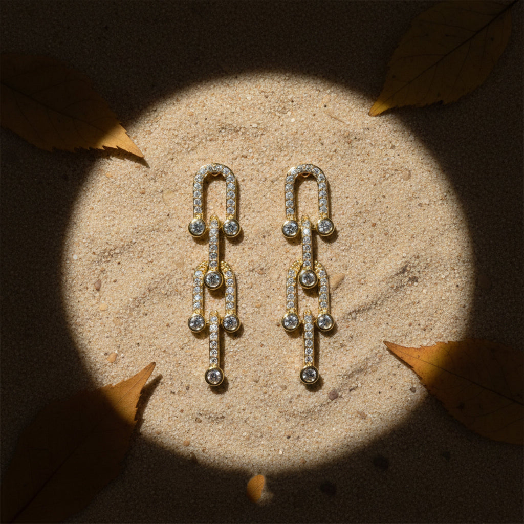 Gold Chain Earrings GWE -125