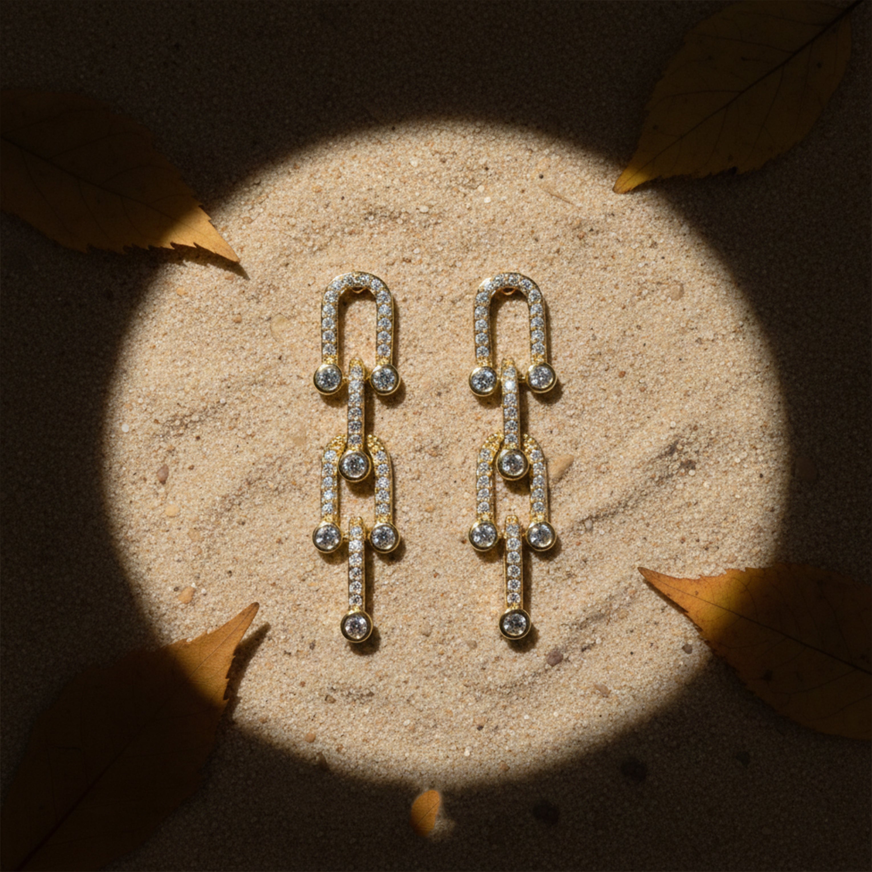 Gold Chain Earrings GWE -125