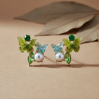 Green Butterfly Earrings -212