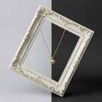 Golden Pearl Halo Elegance Necklace GWN -57