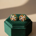 Multicolor Crystal Floral Stud Earrings GWE -149