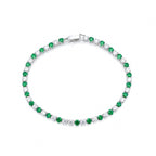 Emerald & Diamond Tennis Bracelet GWB -70