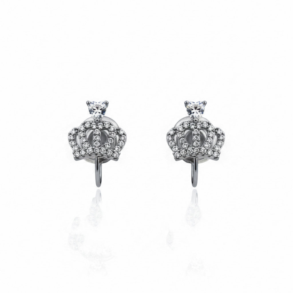 Crown Crystal Stud Earrings GWE -94