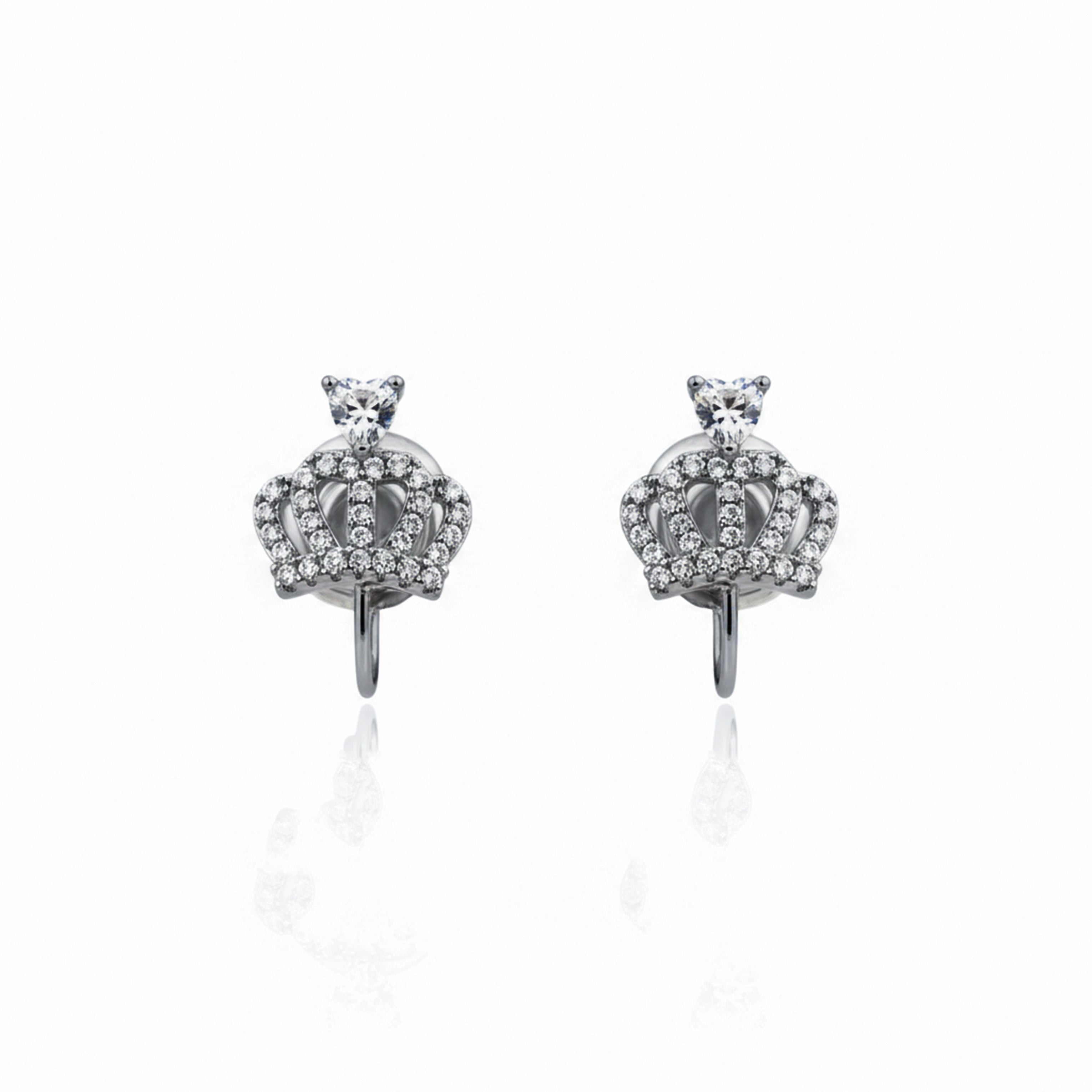 Crown Crystal Stud Earrings GWE -94
