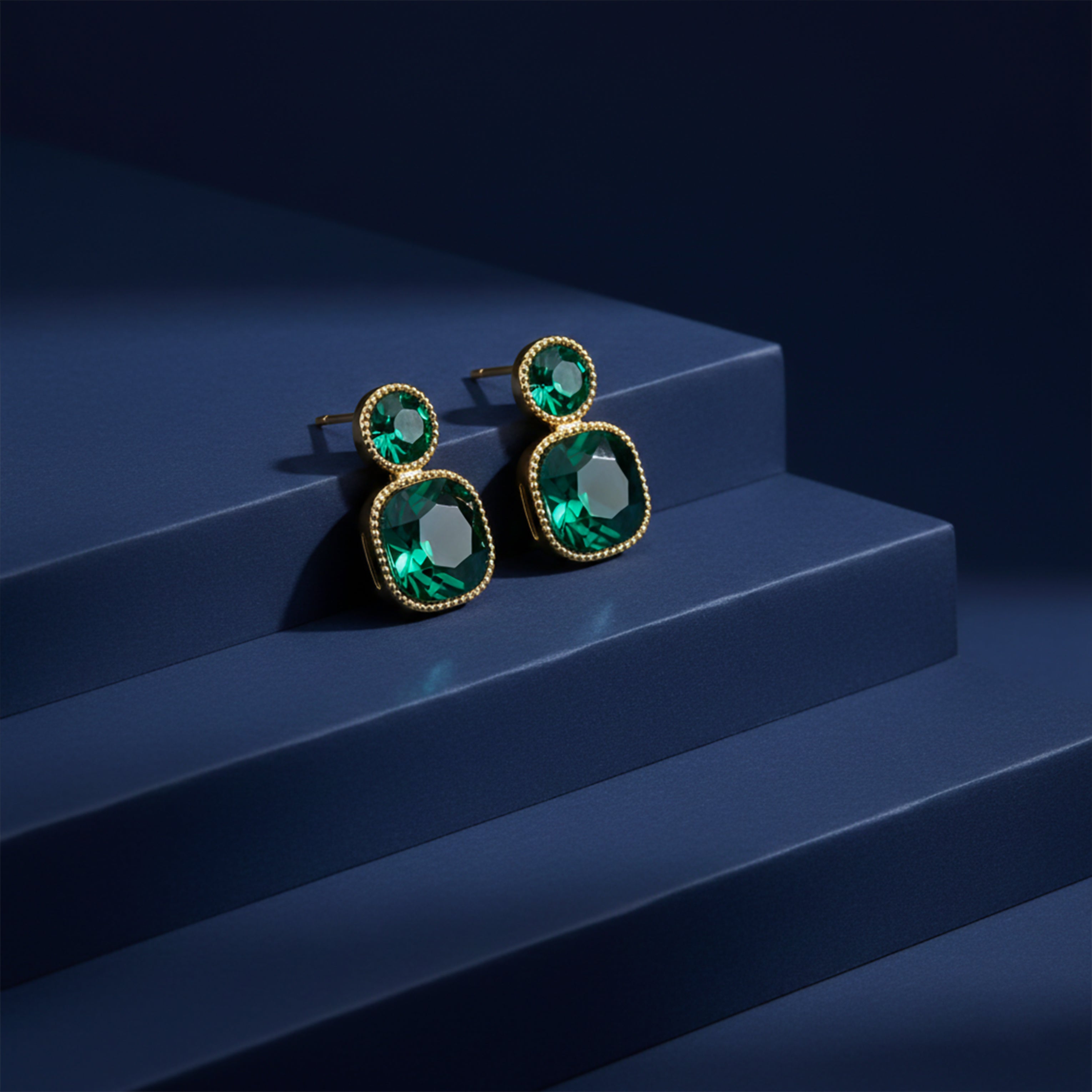 Emerald Square Earrings GWE -152