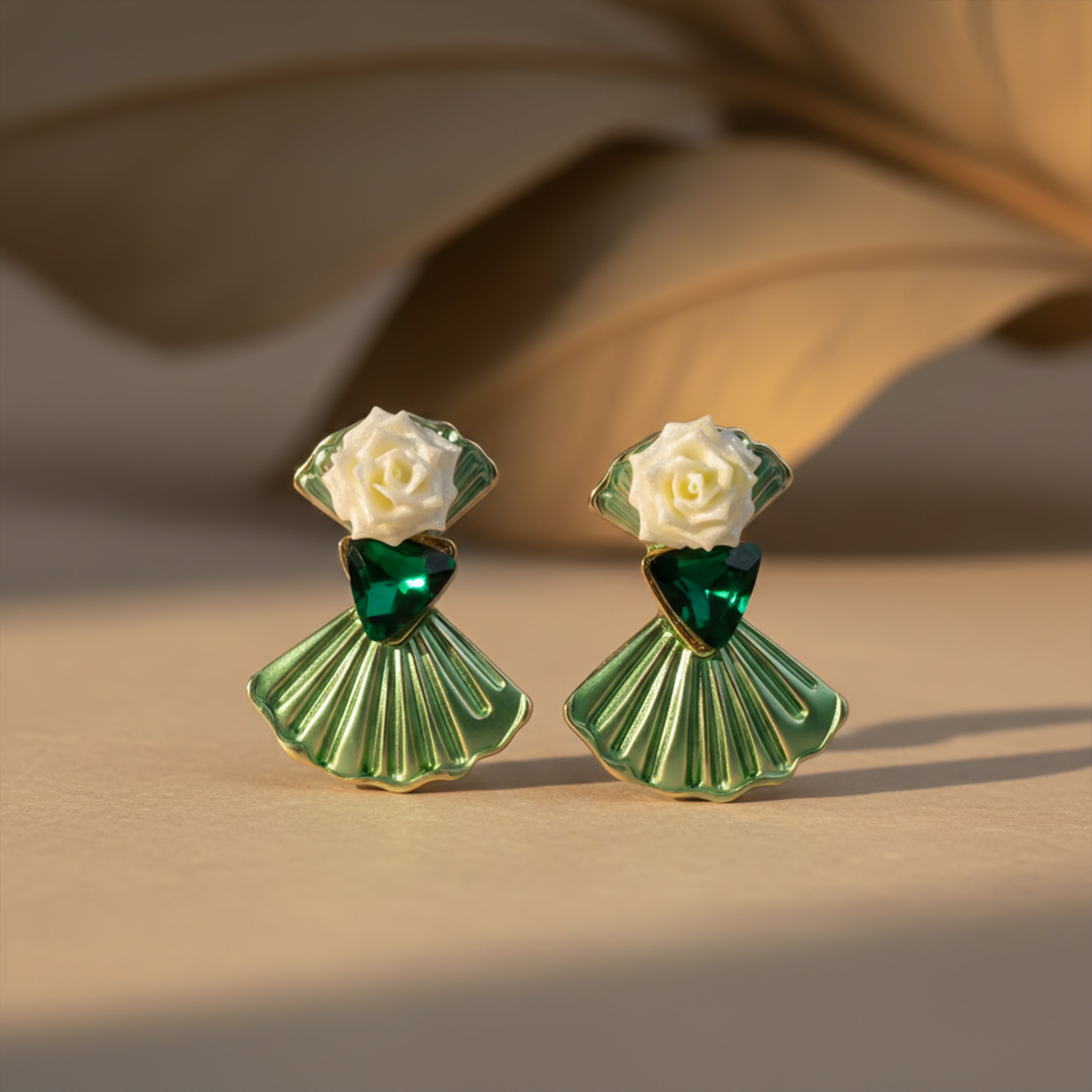 Floral Enamel Earrings GWE -186