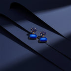 Royal Blue Crystal Earrings GWE-224