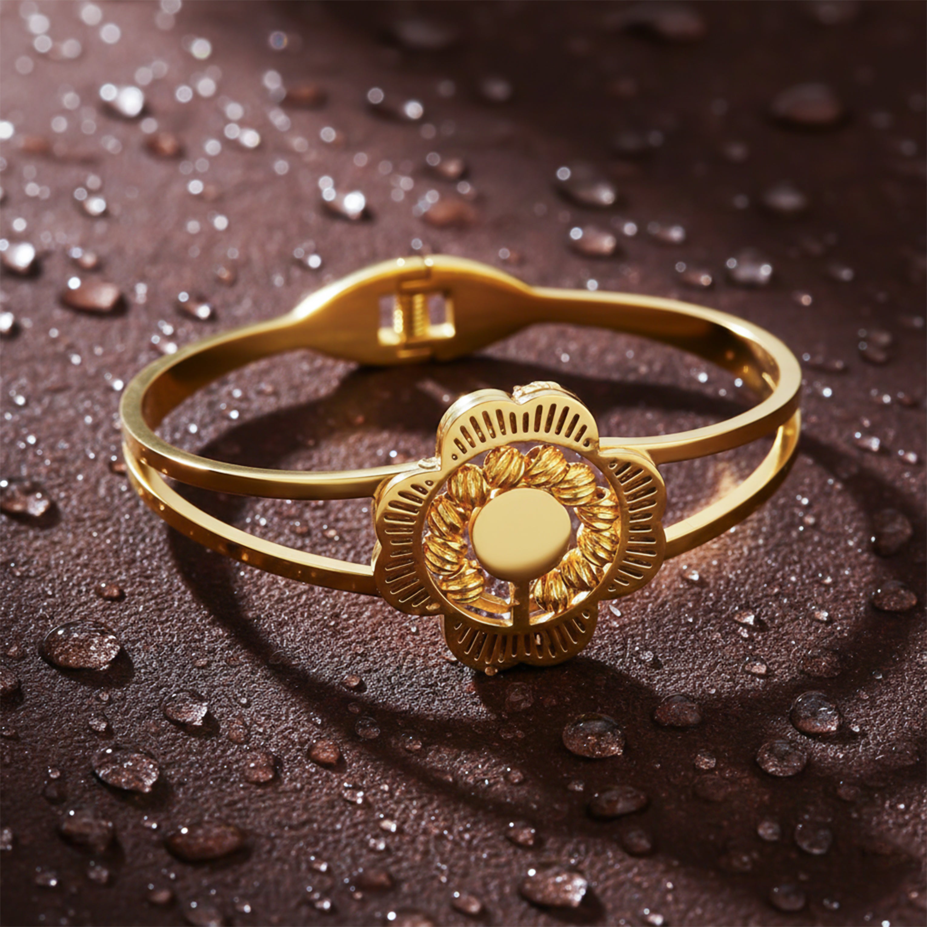 Floral Gold Designer Kada GWK -12