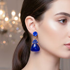 Royal Blue Teardrop Earrings GWE -215
