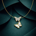 Butterfly Diamond Pendant Necklace GWN -160