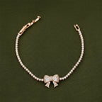 Rose Gold Bowknot Tennis Bracelet GWB -91