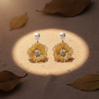 Luxury Gold Floral Drop Earrings GWE -127