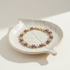 Gold Purple Floral Stone Bracelet GWB -161