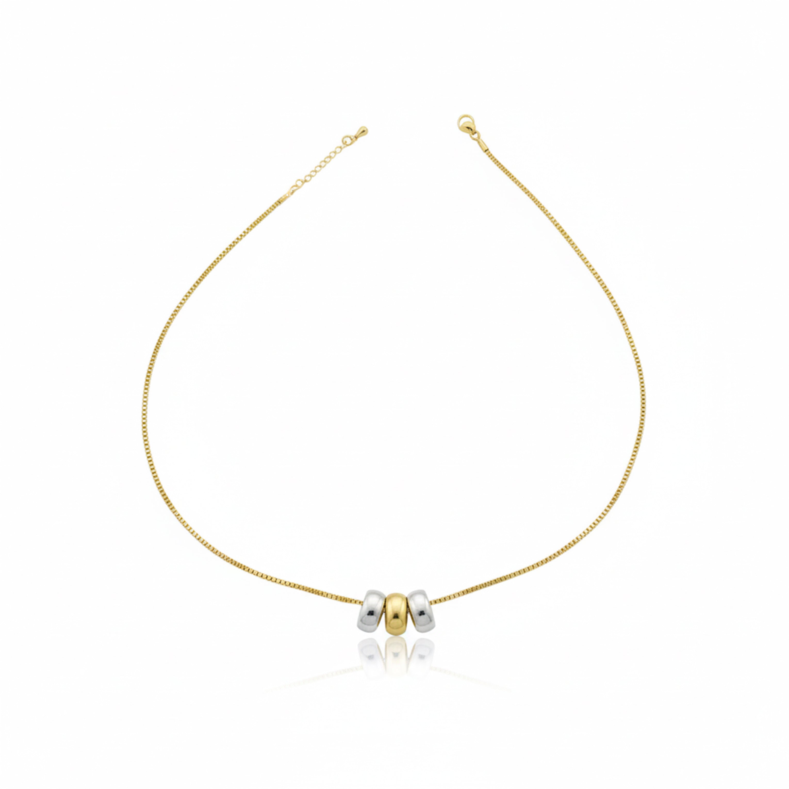 Minimalist Tri-Tone Necklace GWN -61