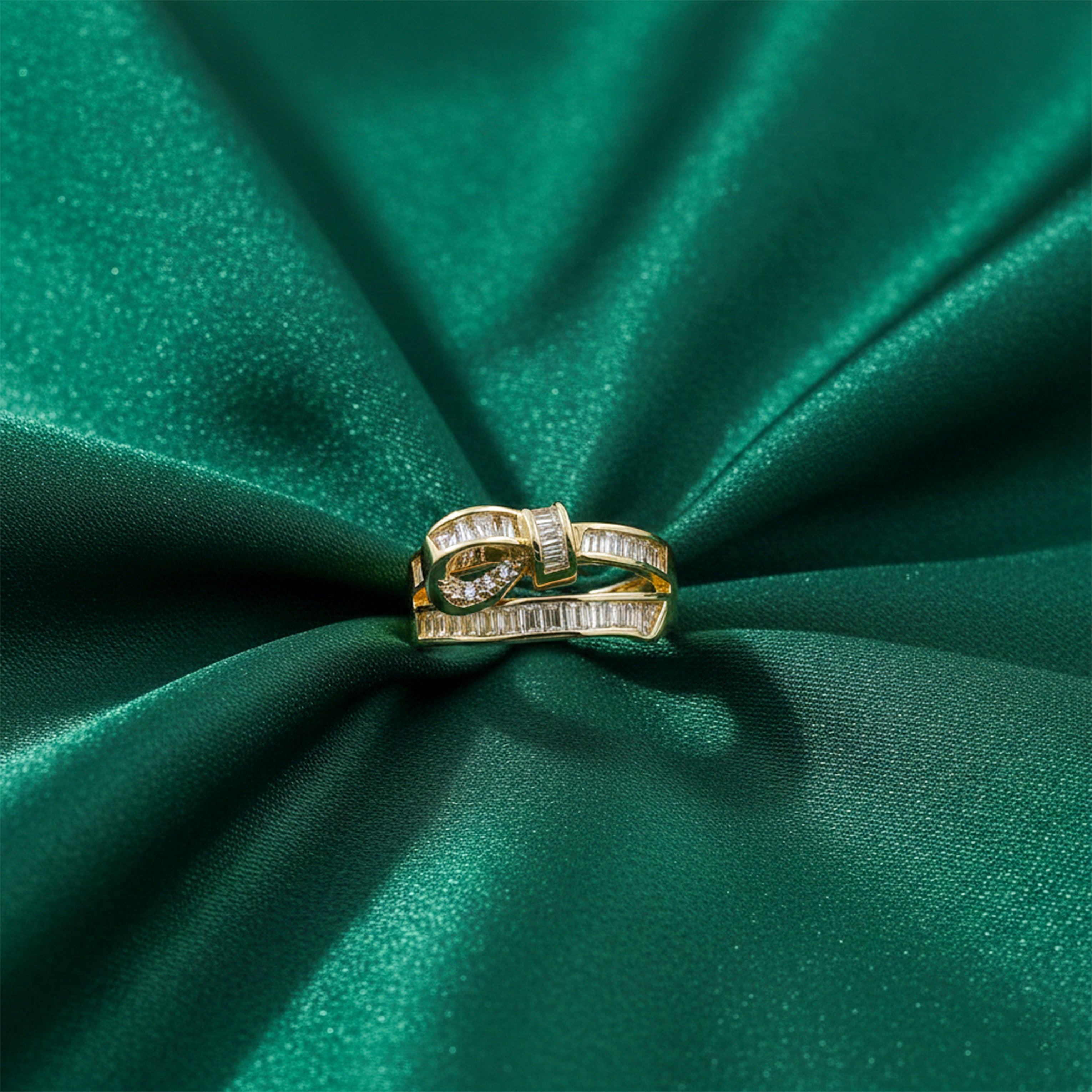 Golden Luxe Knot Band Ring GWR -50