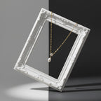 Golden Floral Pearl Drop Necklace GWN -37