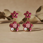Enamel Pearl Earrings GWE -185