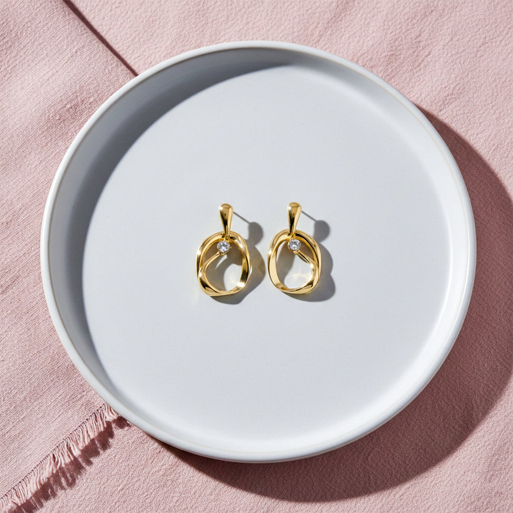Aurelia Twist Diamond Stud Earrings GWE -51