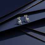 Crystal Reindeer Stud Earrings GWE -97
