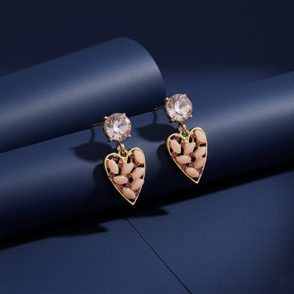 Blush Heart Earrings GWE -211
