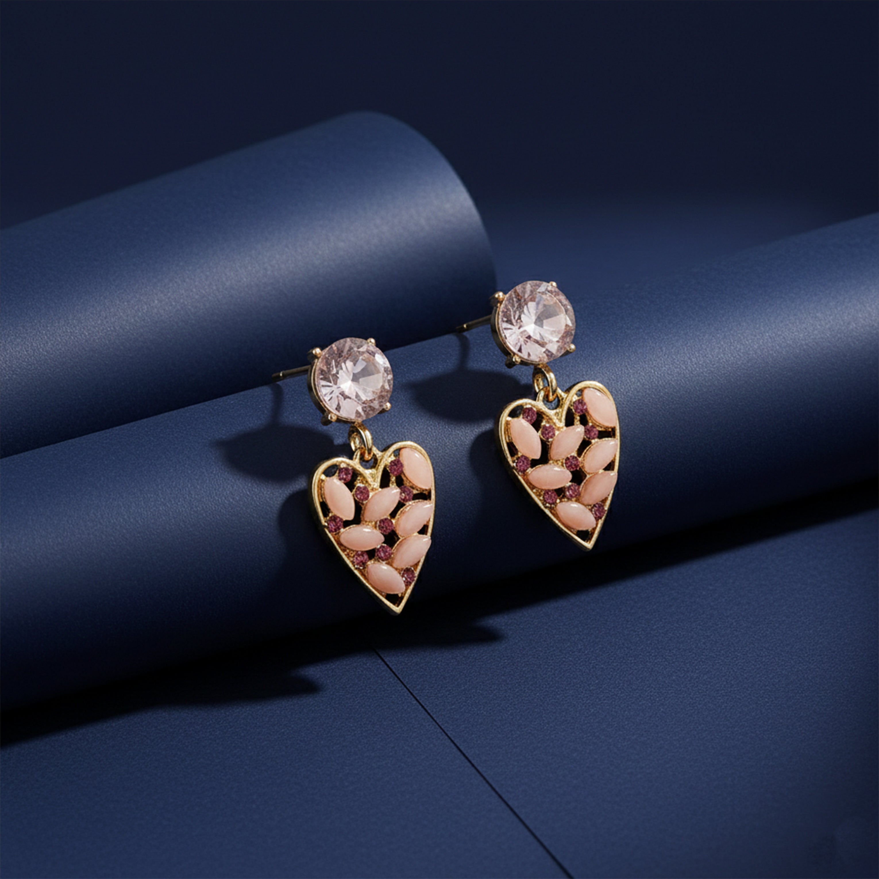 Blush Heart Earrings GWE -211