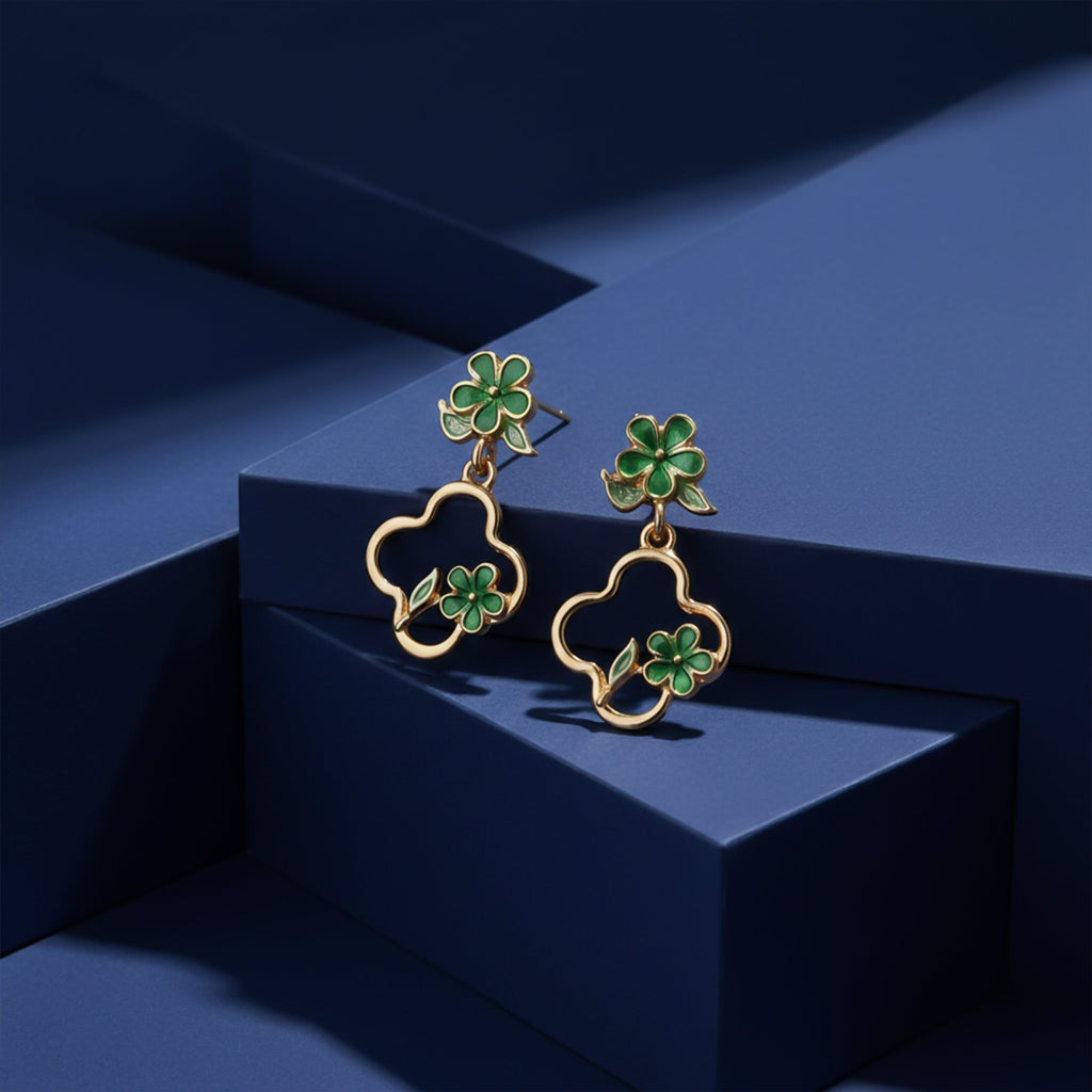 Green Clover Earrings GWE -182