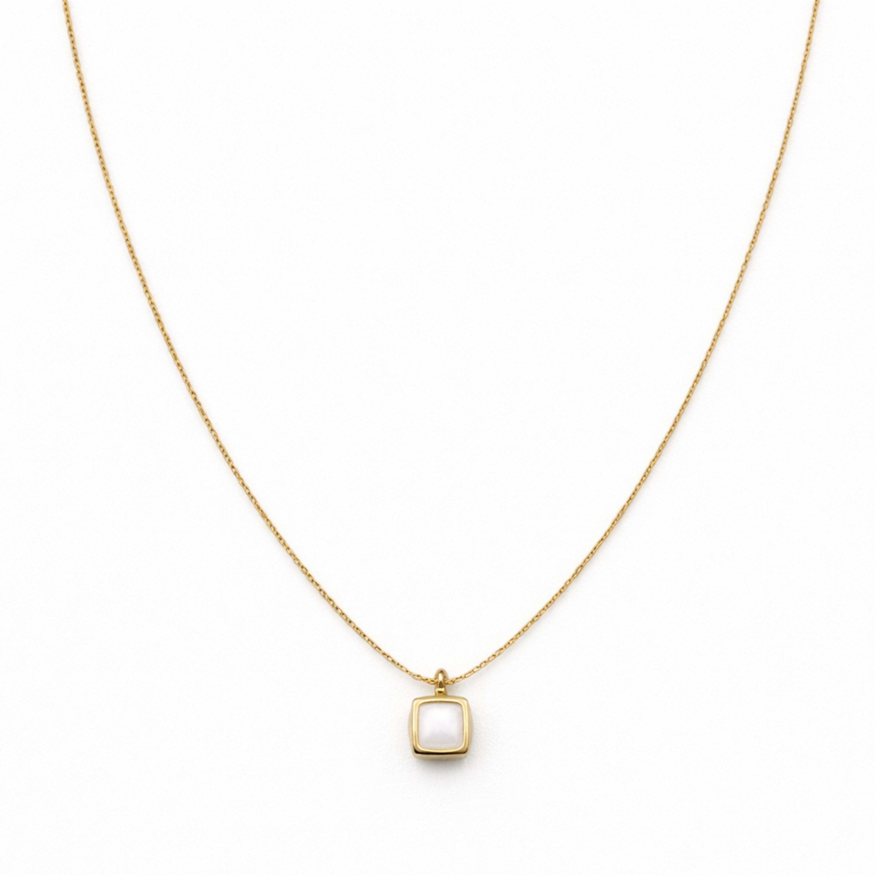 Square Mother-of-Pearl Women Neckless GWN -71