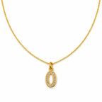 Oval Spark Pendant Necklace GWN -46